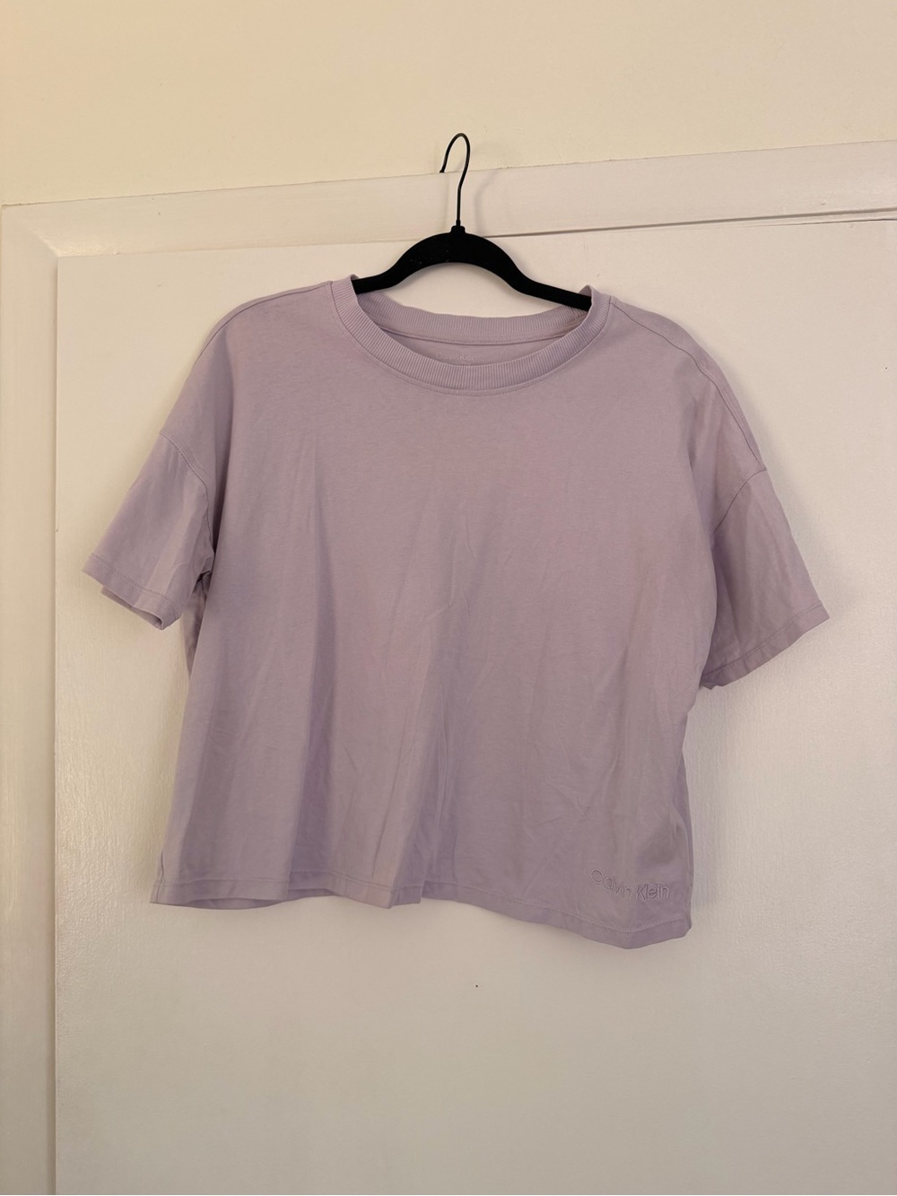 Calvin Klein Lavender Short Sleeve Crewneck Top - Women